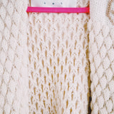 Ivory Bee Bubble Knit Jacket