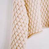 Ivory Bee Bubble Knit Jacket