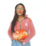 Mini Curvy Loaf Bag with shoulder strap - Orange fever ￼