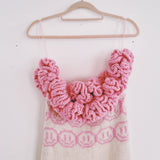 Pink and White Smiley Tube Strap Dress