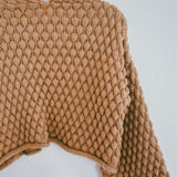 Brown Bee Bubble Knit Jacket