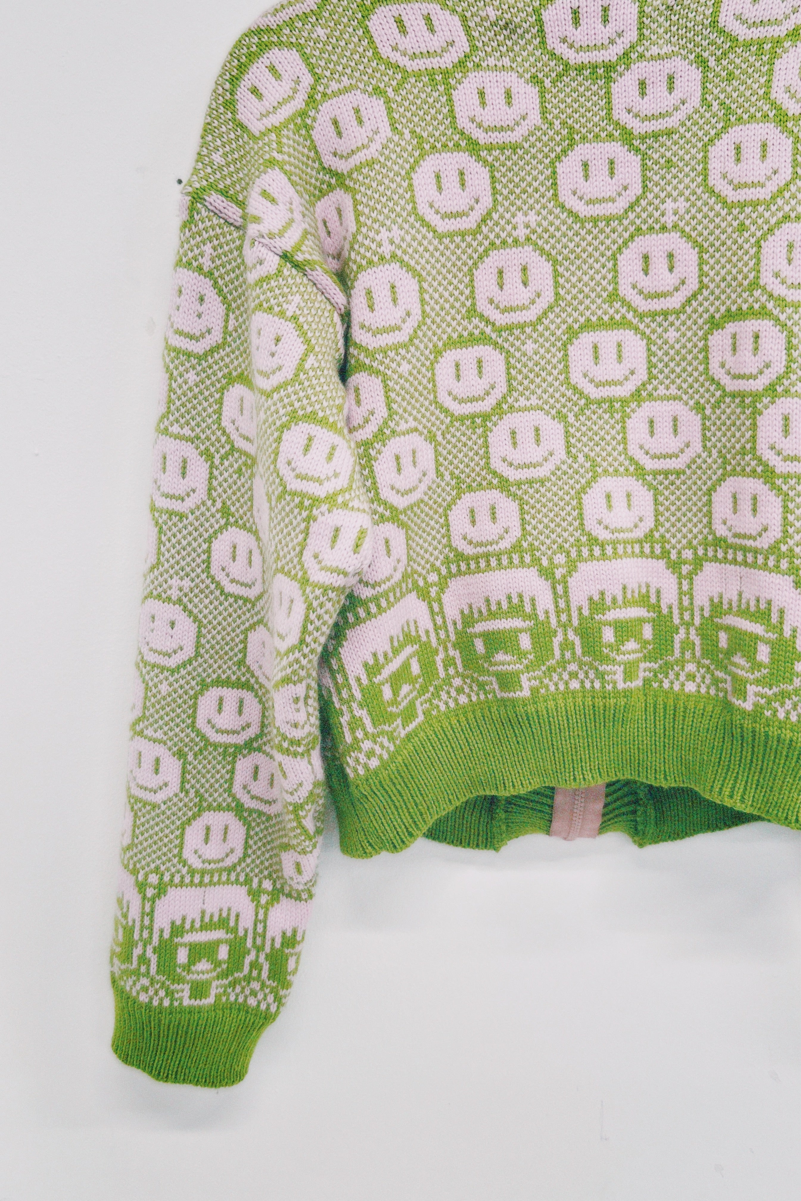 Susannah, Smiley and Friend Cardigan with Zipper: Green