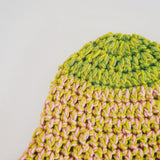 Pink and Green Crochet Hat