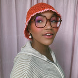 Orange and Pink Crochet Hat