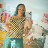 The Luna Dot Off-Shoulder Top Pattern