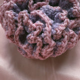 (Large Size) Purple, Pink metallic Crochet hair Scrunchies - READY TO SHIP