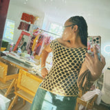 The Luna Dot Off-Shoulder Top Pattern