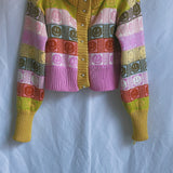 Multicoloured Smiley Cardigan - MADE TO ORDER