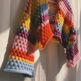 (Sample) Josephine Bee Bubble Rainbow Knit Jacket - READY TO SHIP