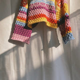 (Sample) Josephine Bee Bubble Rainbow Knit Jacket - READY TO SHIP